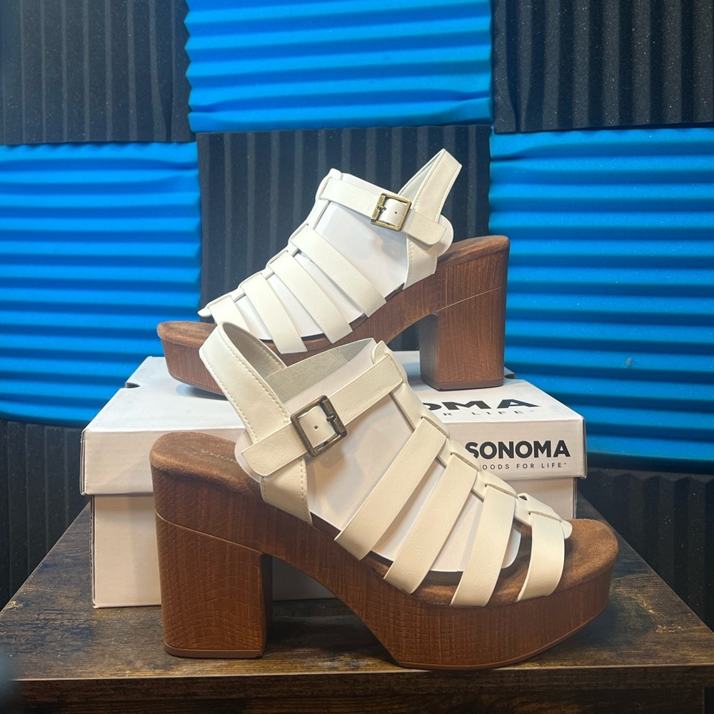 Sonoma Goods For Life Vianna Platform Sandals Women's WHITE